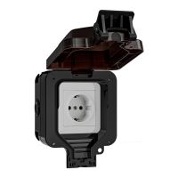 Outdoor Waterproof Socket -German Style IP66 Dustproof, Flame Retardant, Corrosion-Resistant Electrical Outlet | UK/EU Standard, Multi-Specification, Industrial Use, Heavy-Duty for Garden, Patio, Ga