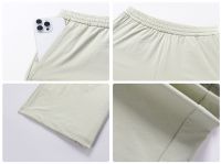 Women's Air-Layer Lounge Pants - Flowy Straight-Leg Wide Trousers with Slimming Drape &amp;amp; Naked Sensation Comfort D25078