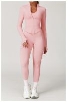 Stand-up collar zipper long-sleeved yoga jacket