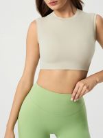 Women's Cropped Yoga Tank  Lightweight Breathable Workout Top DAW157