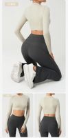 Women's Yoga Tops Long Sleeve Fitness Shirts, Cropped Workout Tee for Summer, Ab Revealing Sports Bra