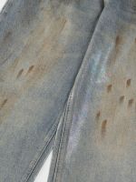 High-Quality Iridescent Coated Jeans  Unisex Straight Leg Spring Style