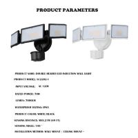 LED Outdoor Three Head Detection with Motion Sensor, IP65 Waterproof/Energy-Saving/Ultra Bright Floodlight