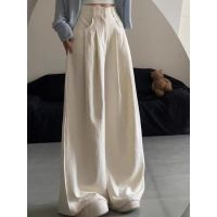 Latest Suit Yamamoto Pants Women&#039;s Summer 2025 Casual High Waist Slimming Straight Leg Dragging Pants Milk Fur Wide Leg Pants