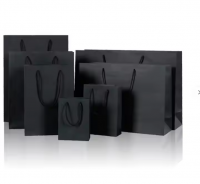 Design Promotion Luxury Custom Printed Brand Logo Clothing Retail Gift Shopping Jewellery Paper Bag Ribbon Handle