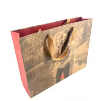 Custom Recycle Fold Top Brown Kraft Paper Packaging Bag With Handle Clothing Business Shopping Paper Bag Making Machine