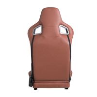 Fashionable Racing with Slider Brown Leather Universal Bucket Car Seat
