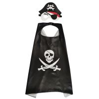 Children&#039;s Halloween Pirate Cape Party Costume with Face Mask Sets Outfits for Kids Birthday Holiday Party Dress up