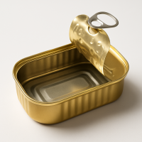 Premium Customized Logo Empty Tin Cans with Tailor-Made Lids for Sea Food Packaging
