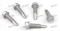 Hexagonal flange self-tapping drilling screw with wind gasket