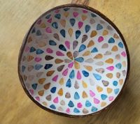 Mother of pearl, mosaic, shell coconut bowls