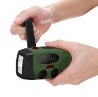Hot - selling Outdoor Emergency Portable Power - generating Disaster - prevention Solar - powered Hand - crank LED Multifunctional Multi - band Radio