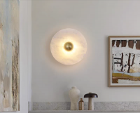 Hotel Bedroom Bedside Decorative Round Wall Lamp Bathroom Fancy Sconce Led Indoor Modern Wall Light