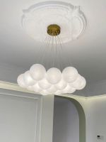 Bubble Ball LED Chandelier Creative Creamy Style Luxury Bedroom Lighting Fixture