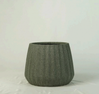 Prism Gray Stone Planter