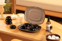 Obsidian Natural Stone Keep Healthy For Home Use And Travel For Massage Increase Emotion, Easy Use Simple Operation