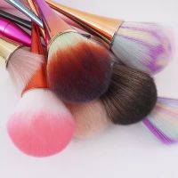 The makeup brush with a slender handle