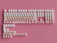 Keycaps made of PBT material, original factory engraved, transparent and compatible