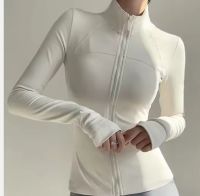 Slim-fit Joker Wool Sports Jacket Stand-neck Long Sleeve Yoga ClothingWool Sports Jacket Stand-neck Long Sleeve Yoga Clothing