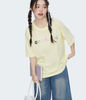CAPRICORN design sense niche Korean loose cotton short sleeve women's t-shirt summer 2025 new half-sleeved top