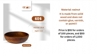  Wooden Vases 28/6 black