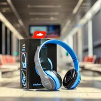 P47 Stereo Foldable Wireless Sports Headphones with Bluetooth 5.4 Noise Cancellation, Compatible with 5G Phones - Blue