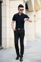 Linen Blend Short-Sleeve Shirt