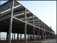 Construction of steel structures for factory buildings