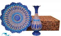 Copper Enamel Vase Set with an Elegant Gift Box