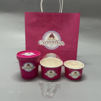 Pink collection of ice cream paper cup