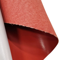 Fire proof and water proof Silicone coated fiebrglass cloth