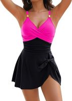Women&#039;s Slim-fit Cross Front Blackless One-piece Swimsuit