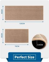 Livvy Kitchen Rug and Mat Set Non-Slip [2 PCS] | Washable | Non-Skid Natural Absorbent Thin Woven Floor Mat | Floor Runner Rugs Set| Laundry Room, Hallway (Oats) (120x44 & 75x44 cm)