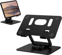 iPad Stand 360Ã‚Â° Rotatable Metal Tablet &amp;amp; Phone Stand for Desk | Adjustable Foldable Mount Compatible with iPad Pro/Air/Mini, iPhone 16 Pro Max, Galaxy Tab, Kindle, iPad 12.9, Drawing Set