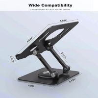 iPad Stand 360Â° Rotatable Metal Tablet &amp; Phone Stand for Desk | Adjustable Foldable Mount Compatible with iPad Pro/Air/Mini, iPhone 16 Pro Max, Galaxy Tab, Kindle, iPad 12.9, Drawing Set