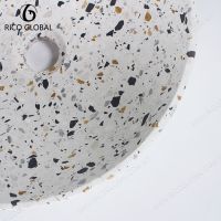 Terrazzo Round Basin, Modern Countertop Vessel Sink