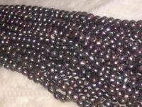 wholesale Genuine 15 inch 8-9mm black Baroque pearl loose strand