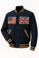 Custom OEM Varsity Jacket Wool & PU Leather Veracity Jacket for Men and Women Private Label Manufacturer