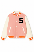 New Fashion Varsity Style Jacket with Wool Blend Body and Cowhide Leather Sleeves for Urban Looks