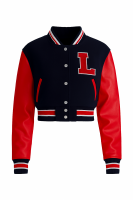 Custom New Casual Wear Bomber Jacket with Snap Button Closure With Ganiune Cowhide Leather Sleeves And Wool Body Structure for Seasonal Wear