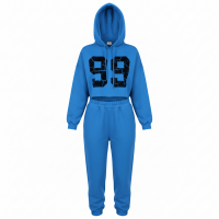 Stylish Women Crop Top Tracksuit Set For  Casual Wear Comfortable Fit with Breathable Fabric Ideal for All Seasons
