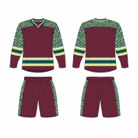 Latest Pro Level Ice Hockey Uniform Set for Men and Women Durable Fabric with Team Colors Ideal for League and Practice Games