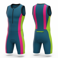 Sleeveless Triathlon Suit for Men and Women Lightweight Breathable Design with Padding Ideal for Swim Bike and Run Events