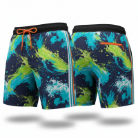 Athletic Mens Swimwear Shorts for Training and Leisure Breathable Material with Supportive Inner Mesh