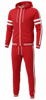 Mens Sports Tracksuit Set with Zip-Up Jacket and Jogger Pants Lightweight Stretch Fabric Ideal for Training and Travel