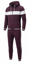 Mens Sports Tracksuit Set with Zip Up Jacket and Jogger Pants Lightweight Stretch Fabric Ideal for Training and Travel