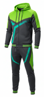 Mens Sports Tracksuit Set with Zip Up Jacket and Jogger Pants Lightweight Stretch Fabric Ideal for Training and Travel