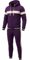 Athletic Tracksuit with Slim Fit Jacket and Tapered Pants Breathable Material Perfect for Gym Warmups and Casual Wear