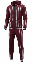 Athletic Tracksuit with Slim Fit Jacket and Tapered Pants Breathable Material Perfect for Gym Warmups and Casual Wear