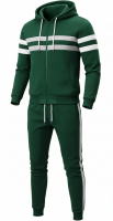 Mens Sports Tracksuit Set with Zip Up Jacket and Jogger Pants Lightweight Stretch Fabric Ideal for Training and Travel